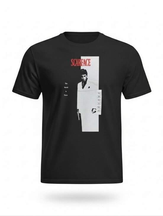 Scarface Other - Scarface Graphic Black Men's T-Shirt, Size XXL, New